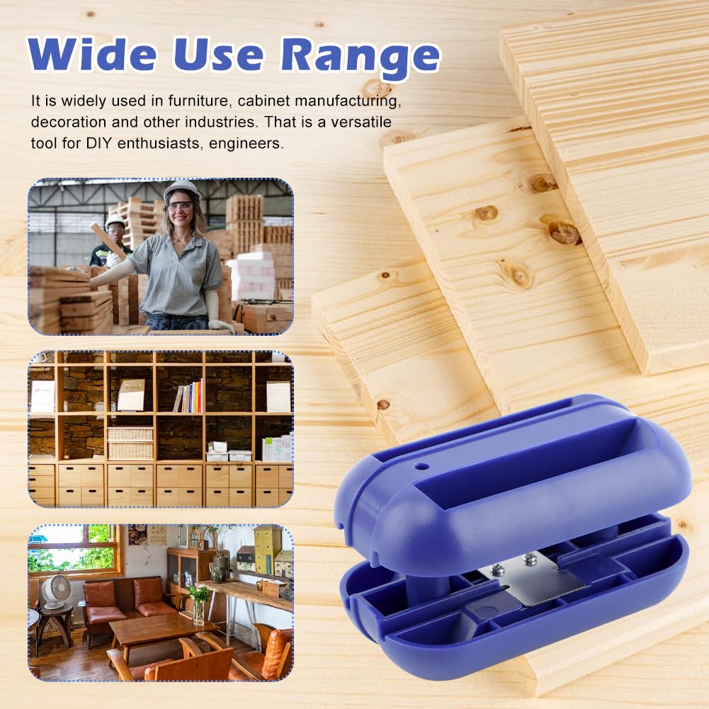 Professional Edge Banding Trimmer with 2 Tungsten Carbide Blades - Hand Planer for Woodworking, Chamfering & Deburring - Perfect for Trimming Edging Tape, Removing Burrs & Smoothing Corners (Blue) - Ideal for DIY Projects, Furniture Making & Cabinet Refinishing