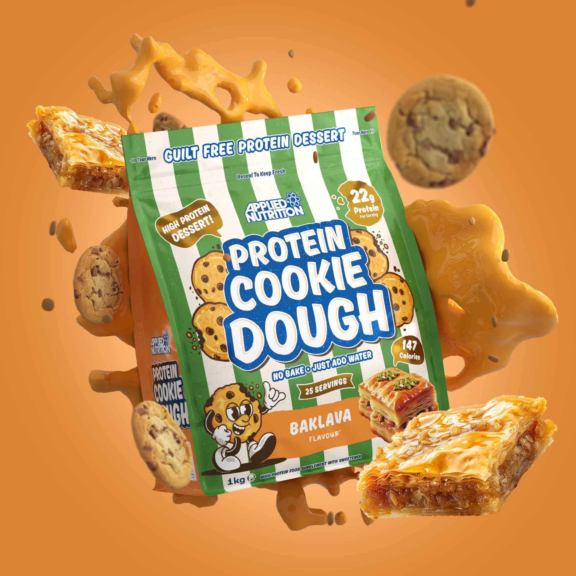 Applied Nutrition Protein Cookie Dough 1kg - High Protein Snack for Fitness & Weight Loss | Perfect for Post-Workout Recovery & Healthy Dessert