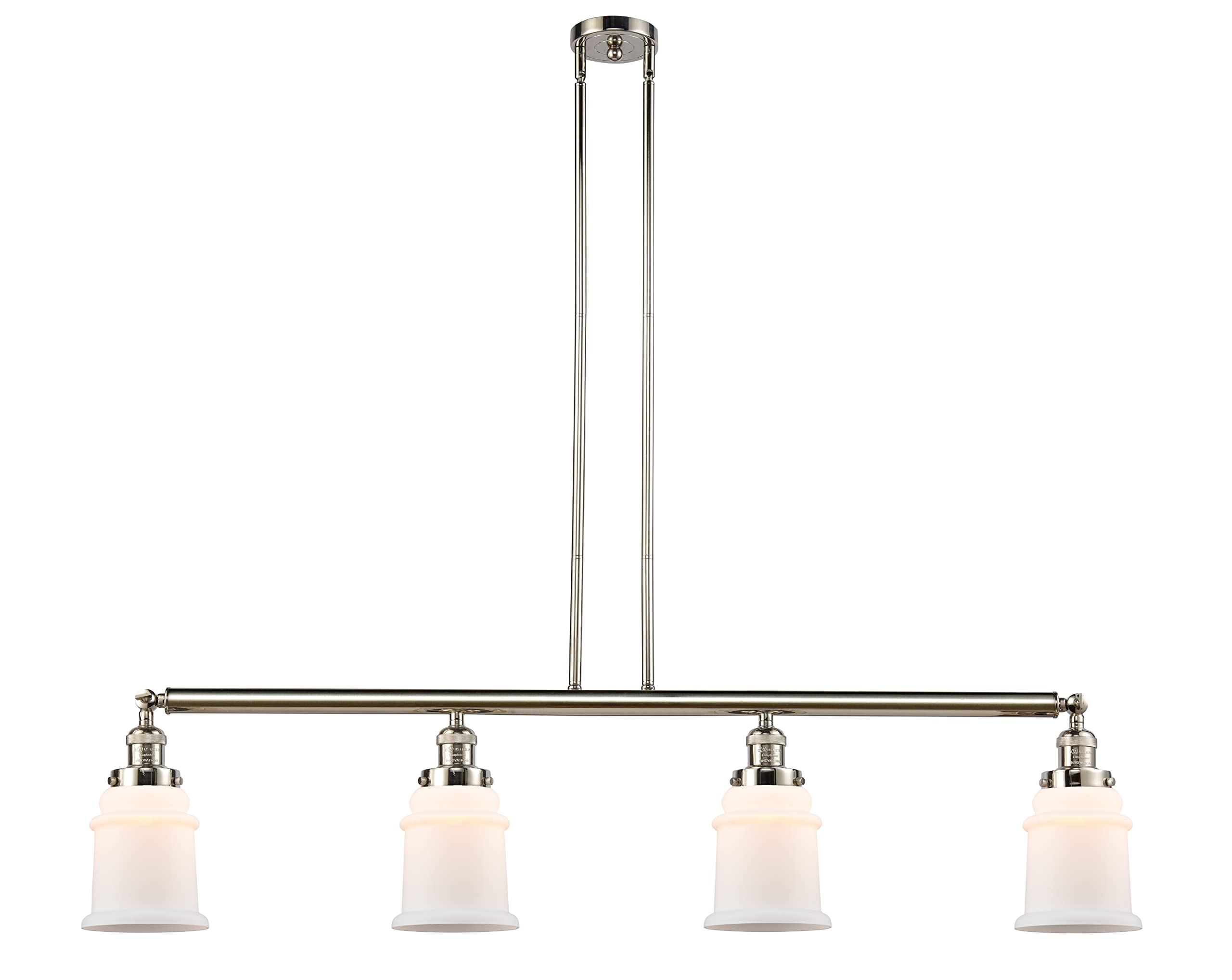 214-PN-G181 Canton 3-Light Island Pendant Light in Polished Nickel - Perfect for Kitchen Islands, Dining Rooms, and Entryway Lighting