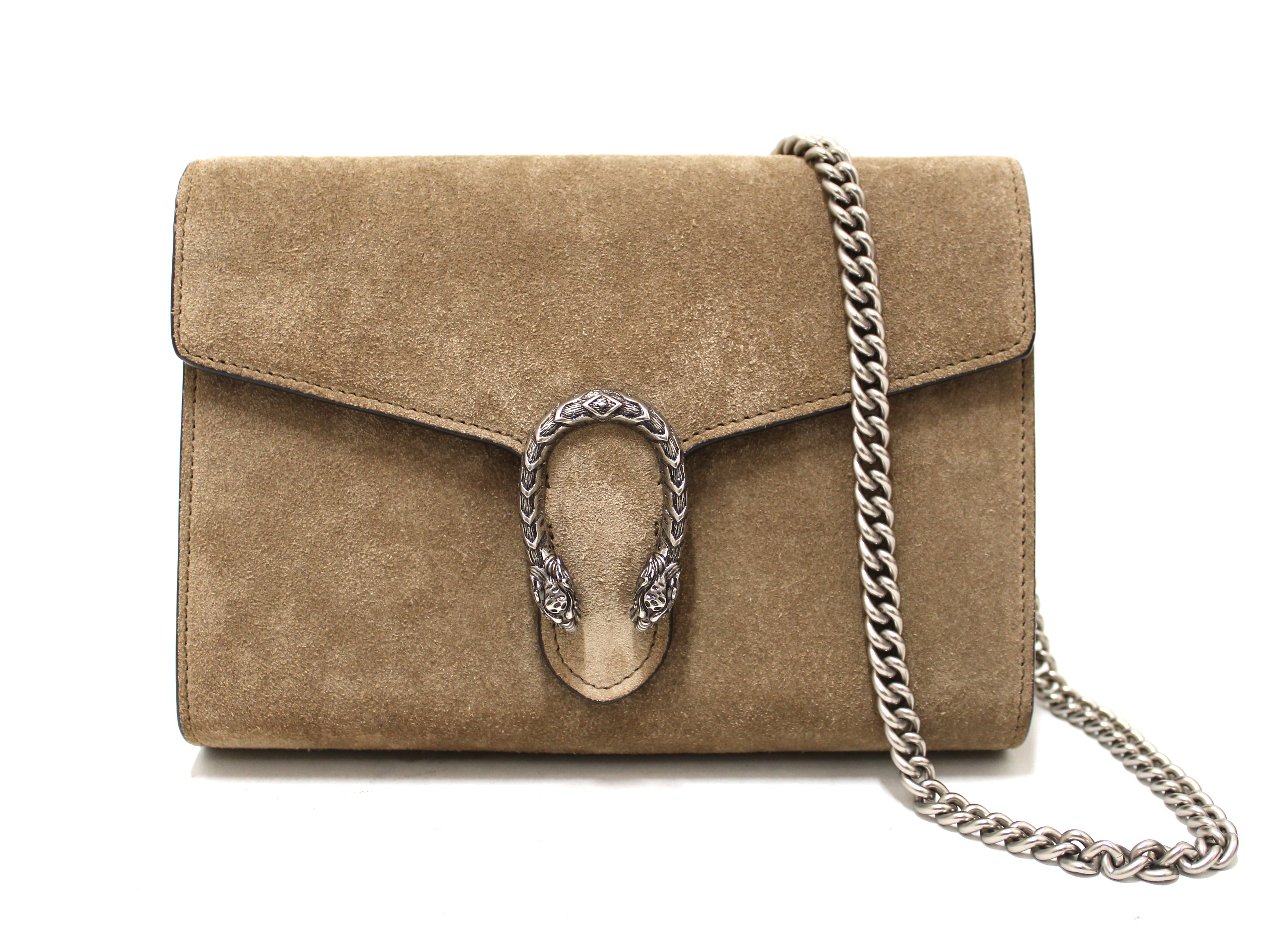 Authentic Gucci Dionysus Suede Mini Chain Crossbody Bag for Women | Luxury Designer Handbag for Parties, Dating & Night Out | Fashionable Shoulder Bag with Adjustable Strap