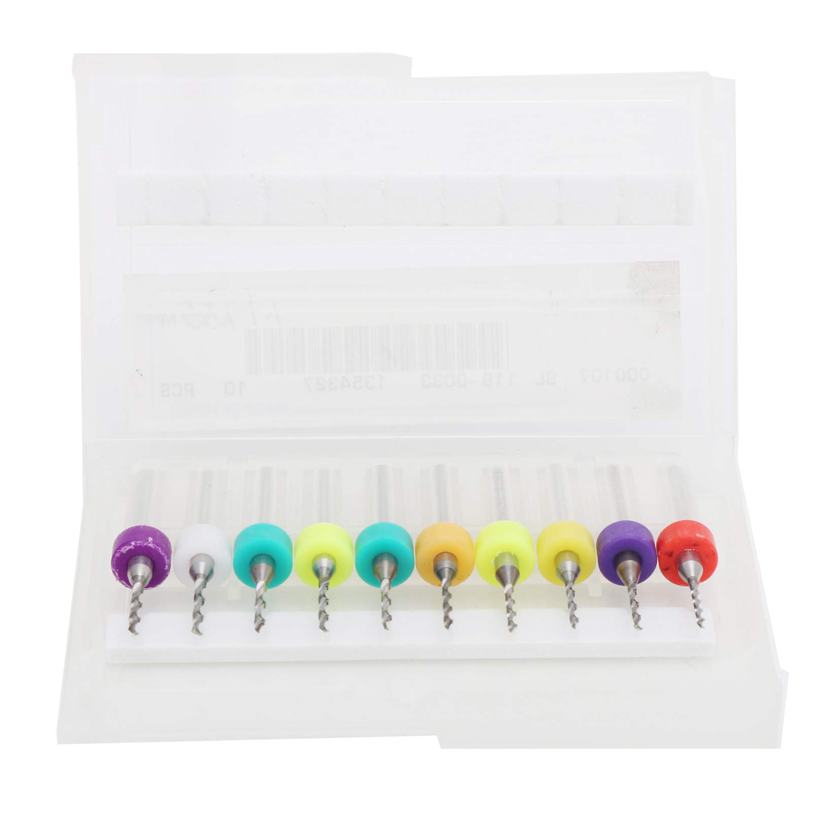 10Pcs Carbide Micro Drill Bits Set - 1.1-1.55mm Mini Cemented Carbide PCB Drill Bits with Fixed Shank for Circuit Board Repair, Jewelry Making & Precision DIY Projects