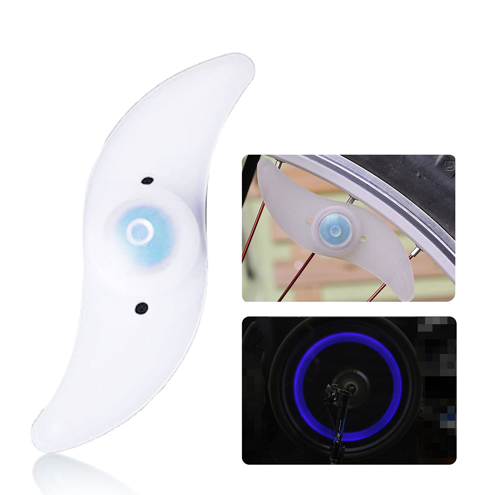 Eki Bicycle Wheel LED Spoke Lights - High Visibility Willow Shape Spoke Wire Tire Lights for Night Cycling, Safety & Fun Riding in Dark Conditions