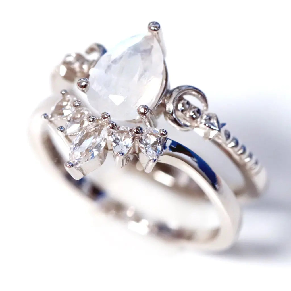 Chloe Sterling Silver Ring Set for Women - Elegant Stackable Rings for Everyday Wear, Gift Giving & Special Occasions