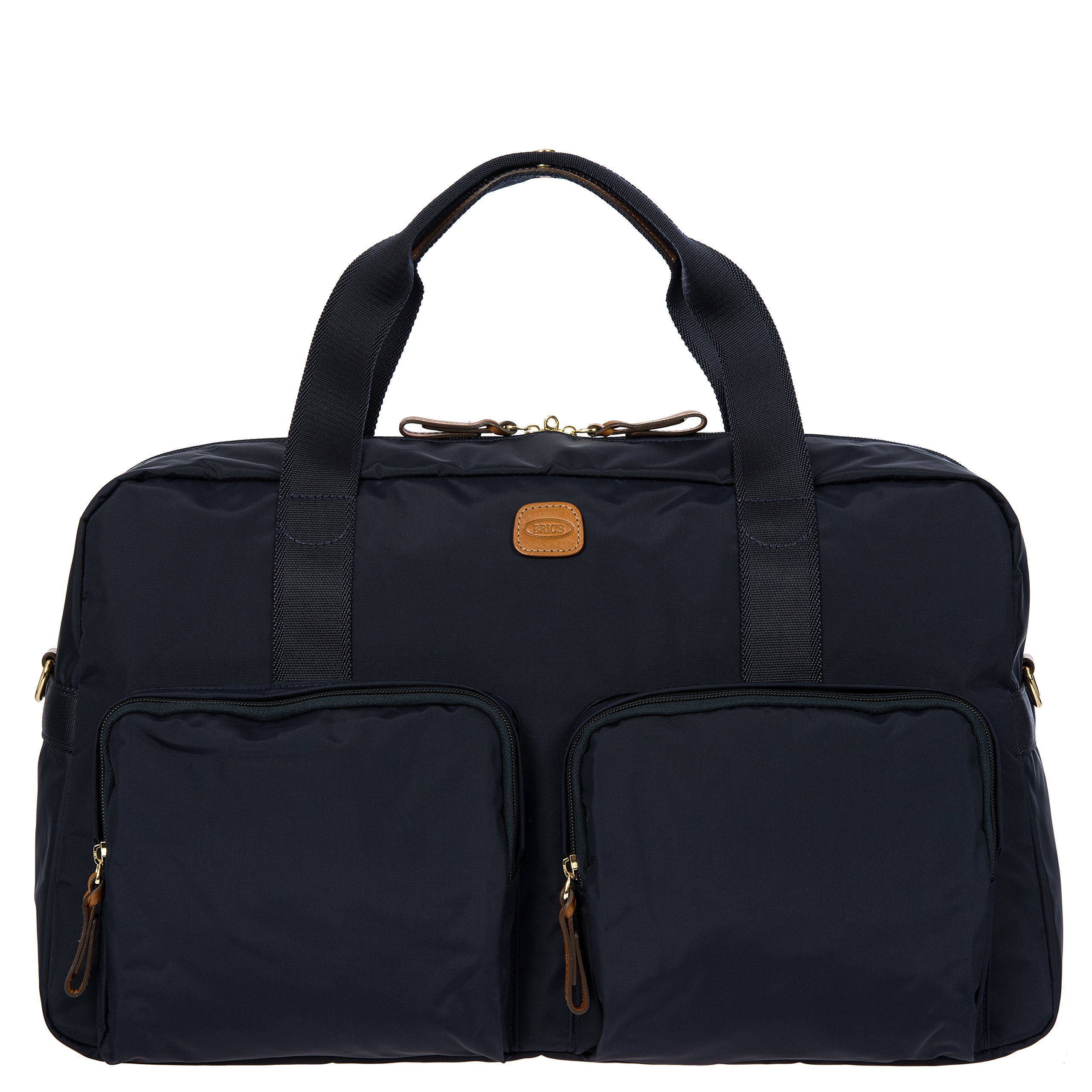 Bric's X-BAG 18-Inch Cargo Duffle Bag - Premium Travel Duffel with Luggage Sleeve - Carry On & Weekender Bag - Durable Satin Nylon - Navy Blue - Perfect for Business Trips, Gym & Weekend Getaways