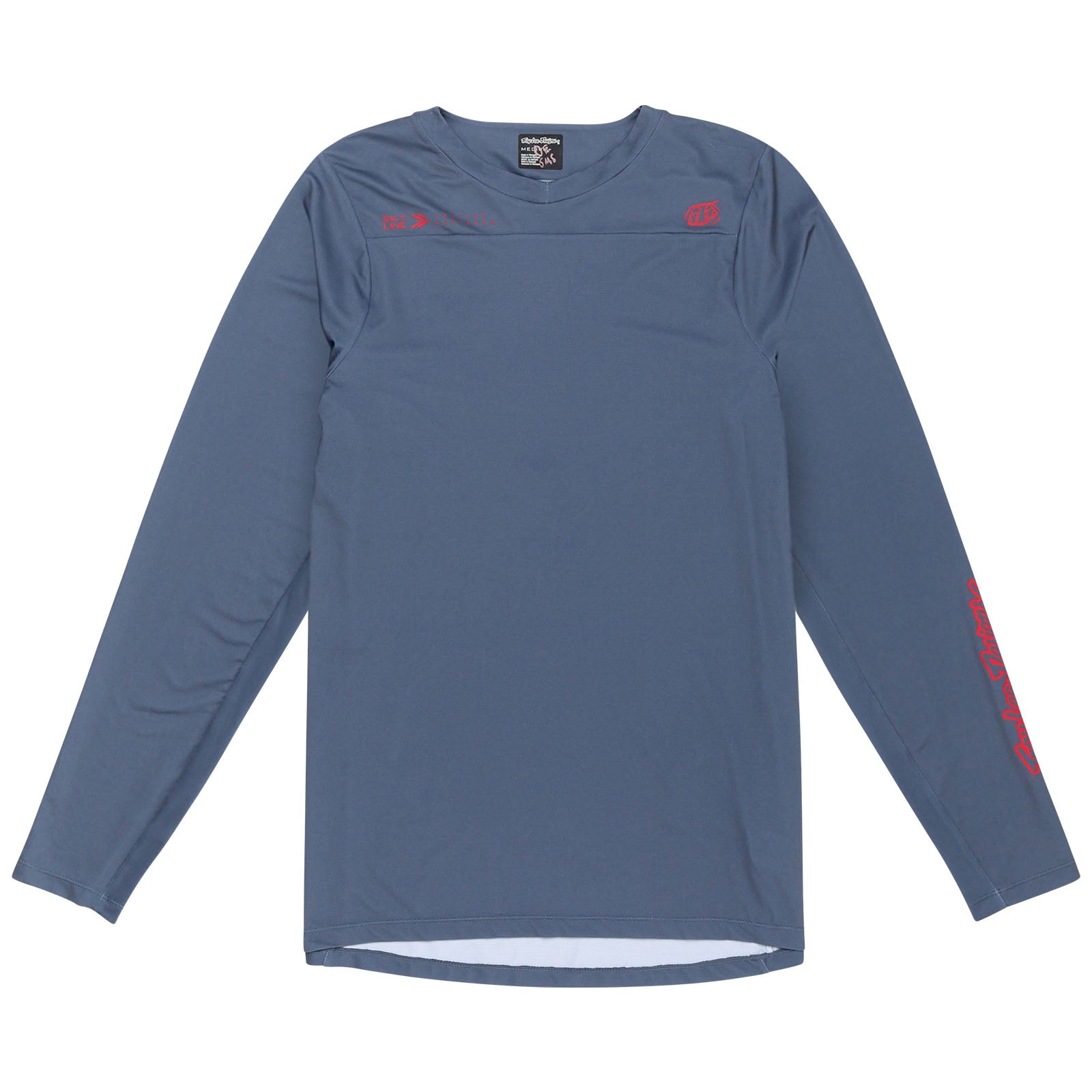 Skyline Long Sleeve Jersey Mono Steel Blue - Men's Cycling & Outdoor Sports Shirt for Biking, Running & Active Lifestyle