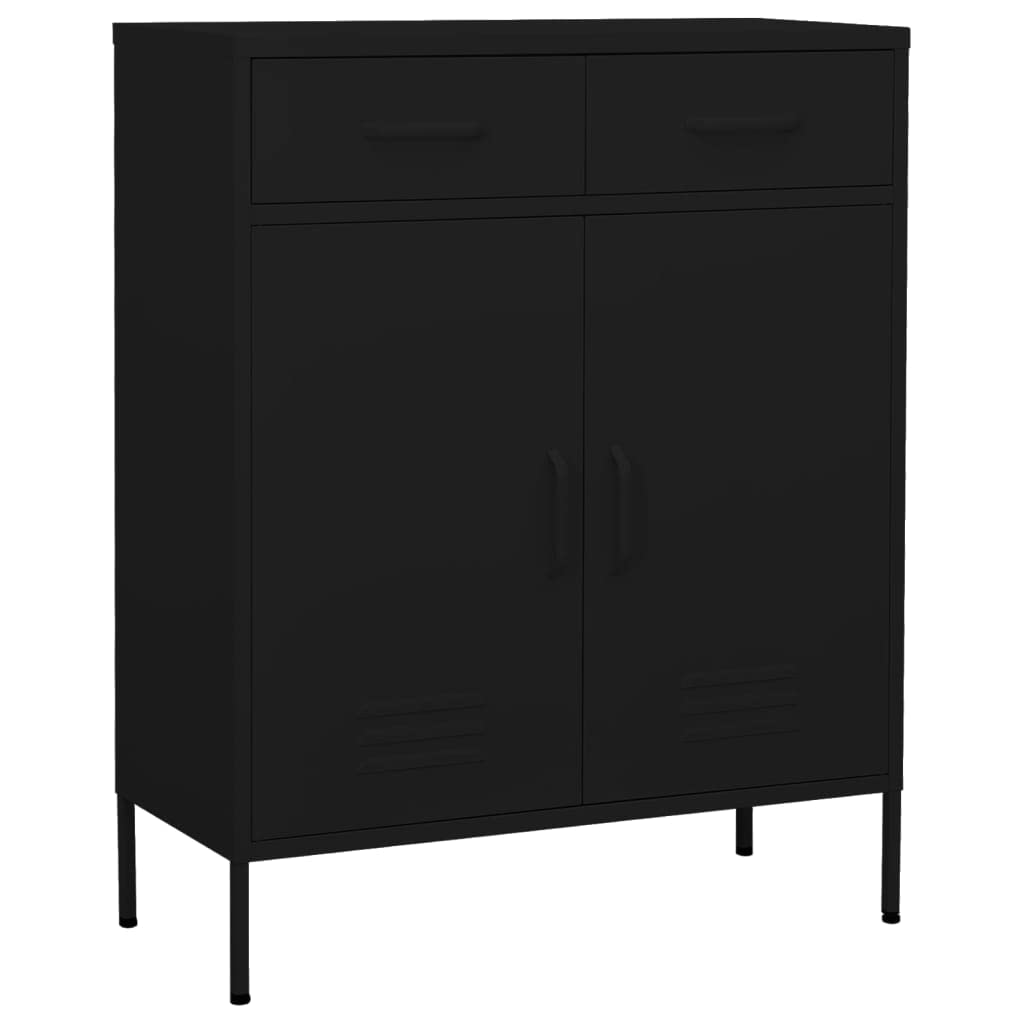 Black Steel Storage Cabinet 31.5