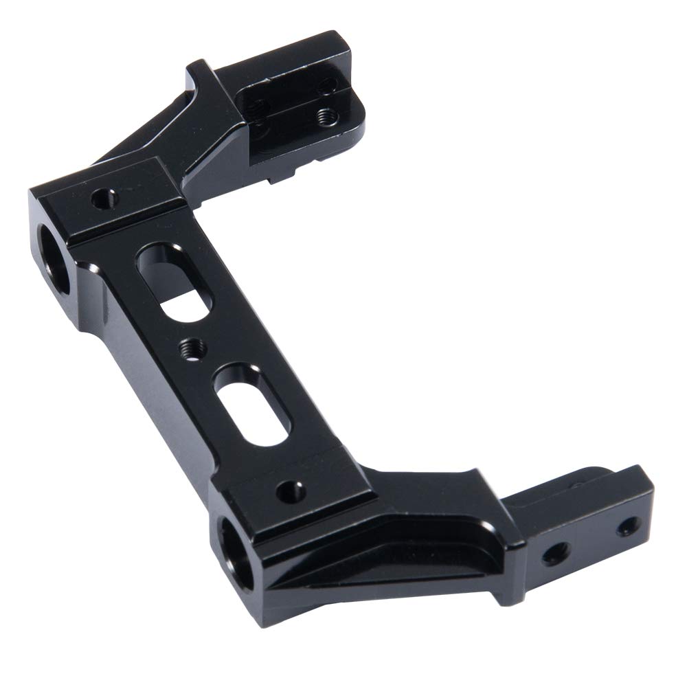AXIAL SCX10 II 90046 CNC Aluminum Alloy Rear Bumper Mount Servo Stand for 1/10 RC Crawler Car - Black | Off-Road Rock Crawling & Trail Driving Accessory
