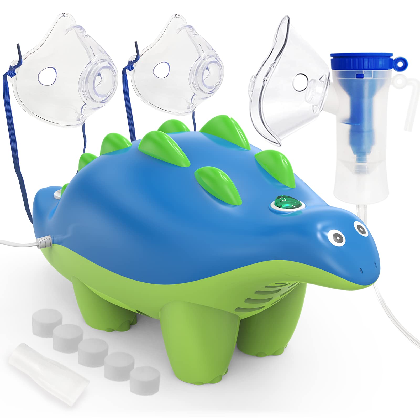 Portable Nebulizer Machine for Kids & Adults - Advanced Breathing Treatment Compressor with Dinosaur Design (Fantasy Zoo Series) - Perfect for Home Use, Travel & Asthma Relief