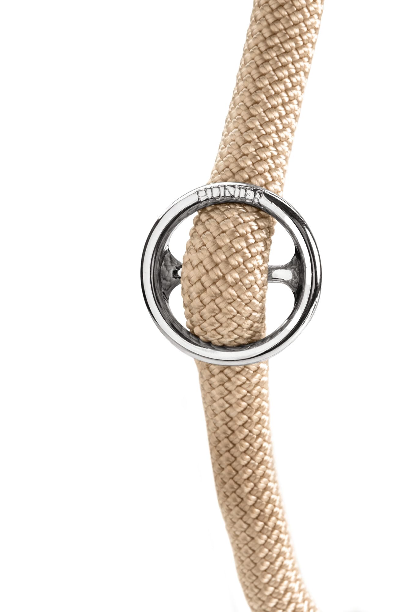 HUNTER Freestyle Retriever Dog Leash - 10mm x 170cm Beige Nylon Training Lead for Medium to Large Dogs - Perfect for Walking, Running, and Outdoor Adventures