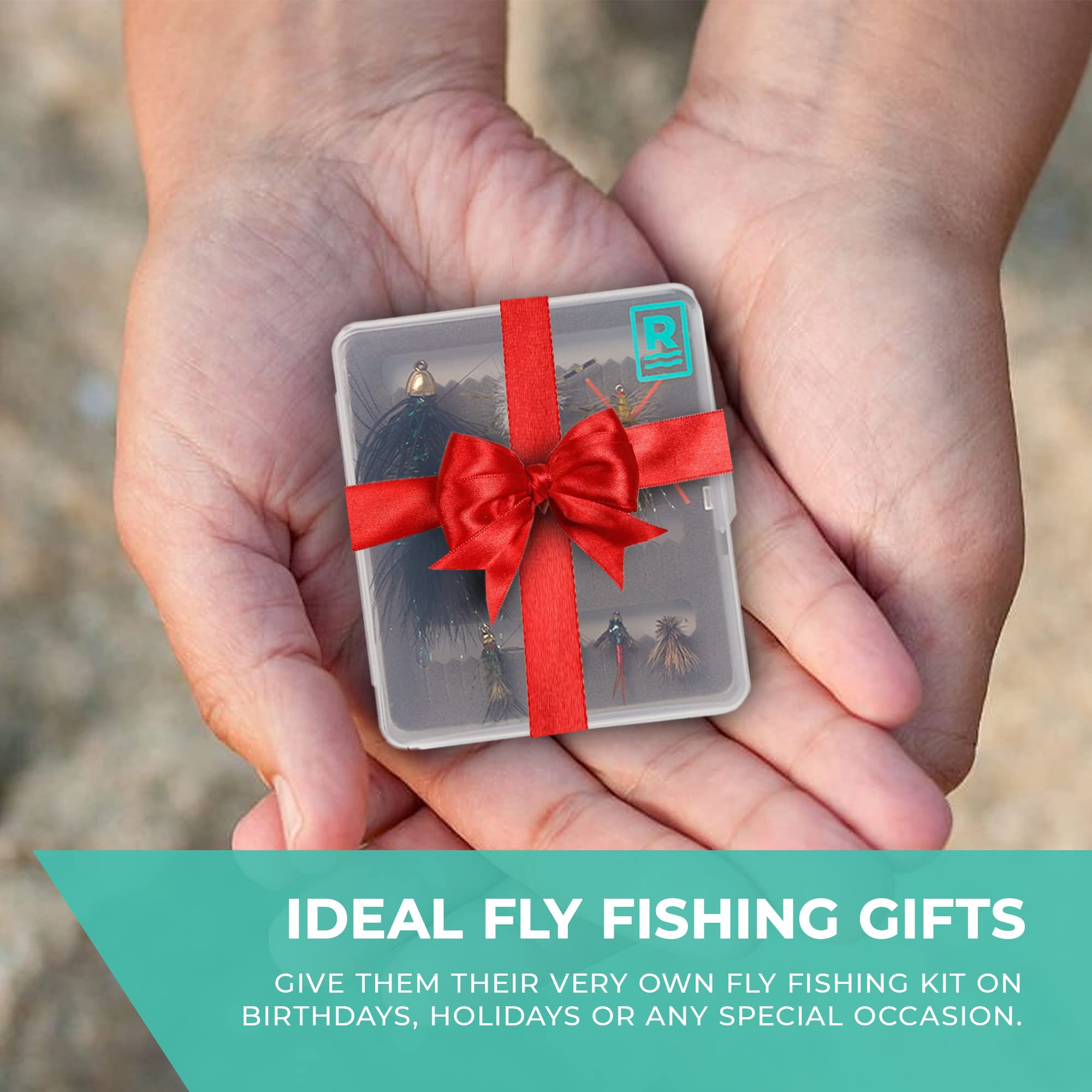 Fly Fishing Kit with Tippets, Clippers & Flies for Trout Fishing