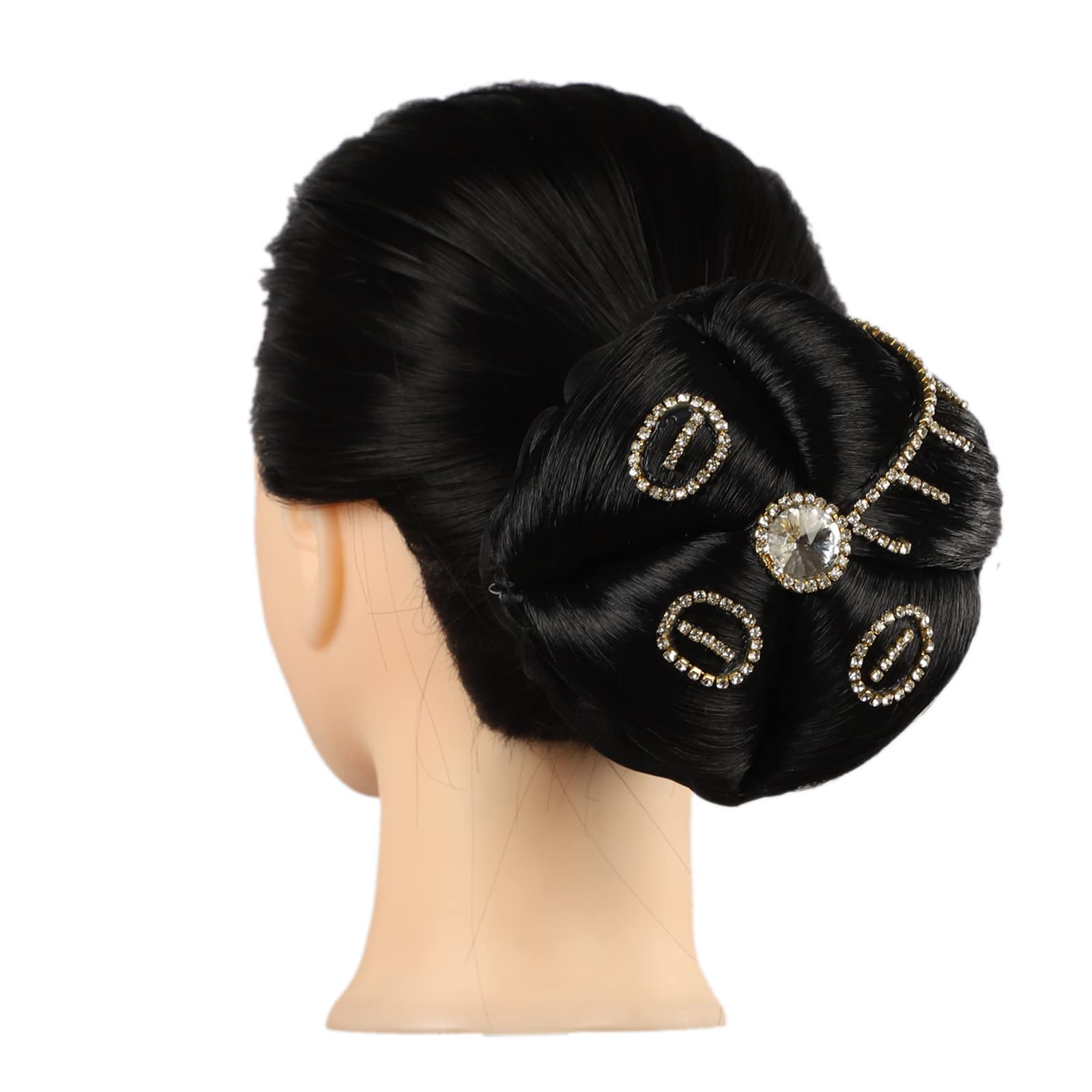 Neaama Hair Bun for Women - Black Stone Juda Hair Accessory for Styling & Parties