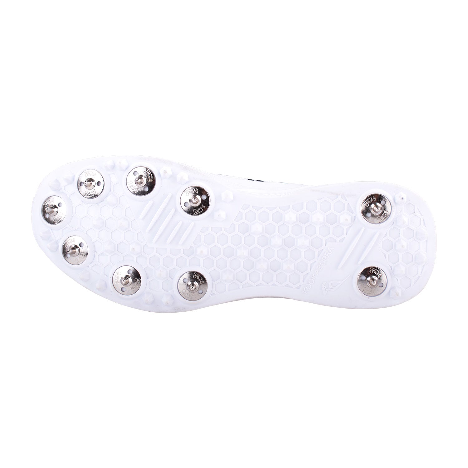 Kookaburra KC Players Spike Shoes - White/Black 2024 | Cricket & Field Hockey Cleats for Men & Women | Perfect for Outdoor Sports & Training