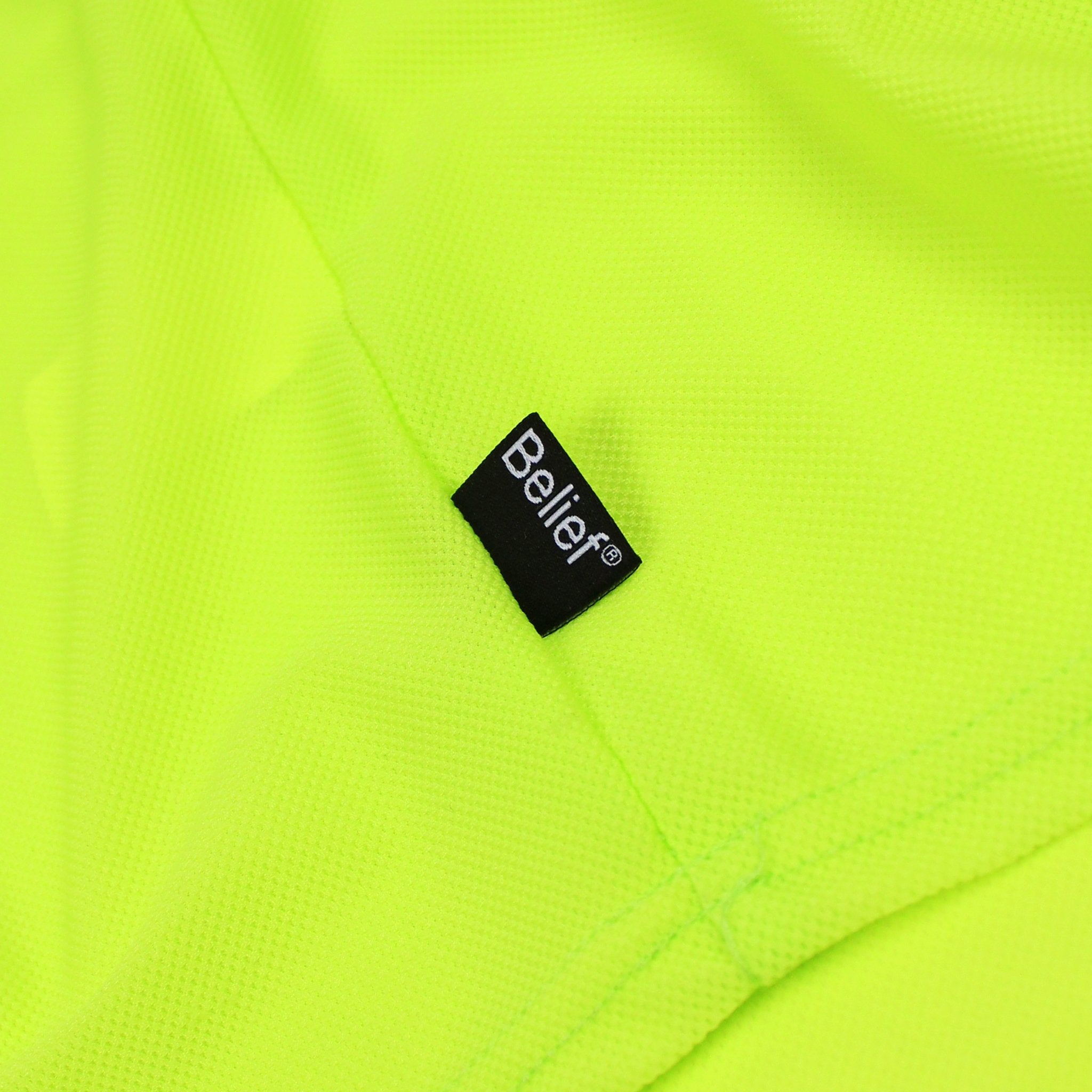 Belief NYC Marathon Running Jersey - Breathable Mesh Safety Yellow for Men & Women - Perfect for Marathons, Training & Outdoor Sports