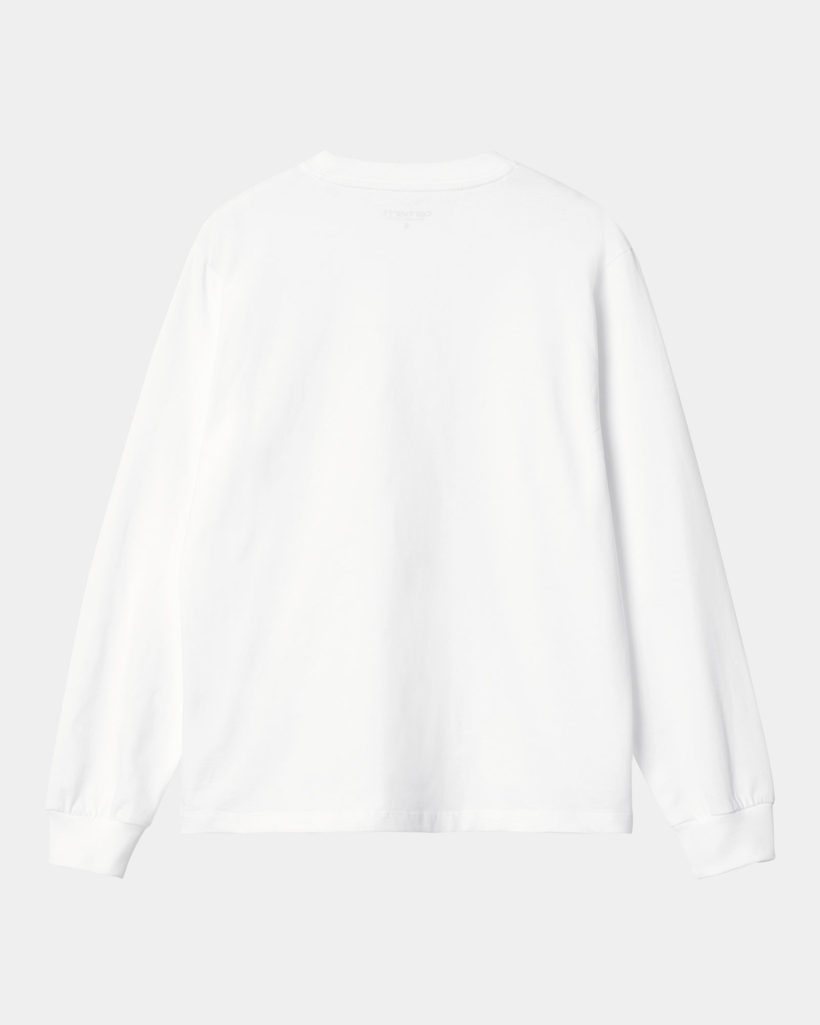 Women's Long Sleeve Pocket T-Shirt - Soft Cotton Casual Top for Everyday Wear | White | Perfect for Work, Weekend & Layering