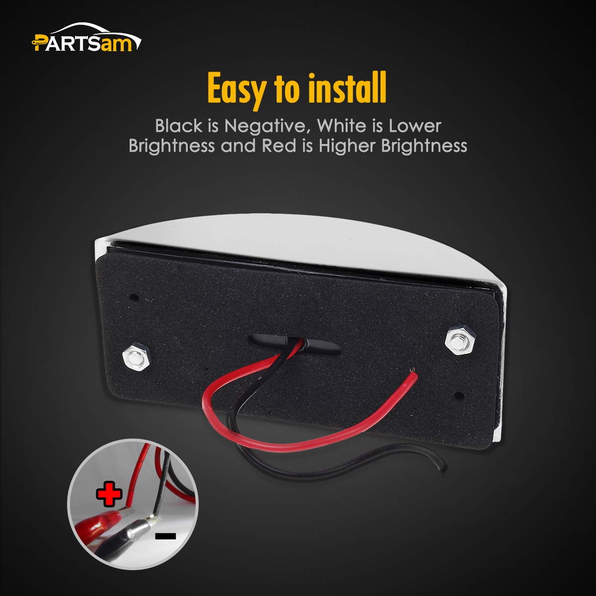 Partsam 6-Pack Red Rectangular 4-4/5