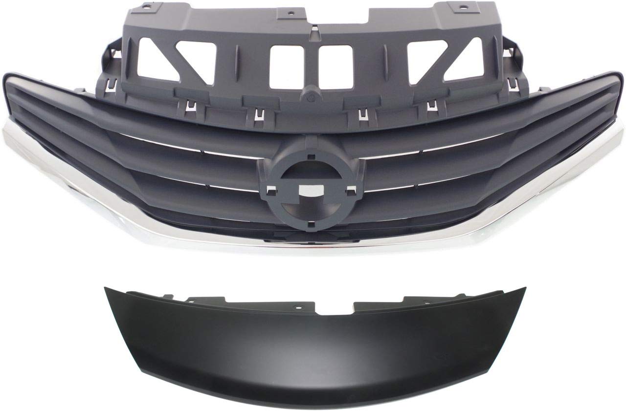 Evan-Fischer Front Grille Cover for 2014-2016 Nissan Versa Note - 2-Piece Set | Perfect Fit Replacement Part for Car Protection & Style Upgrade