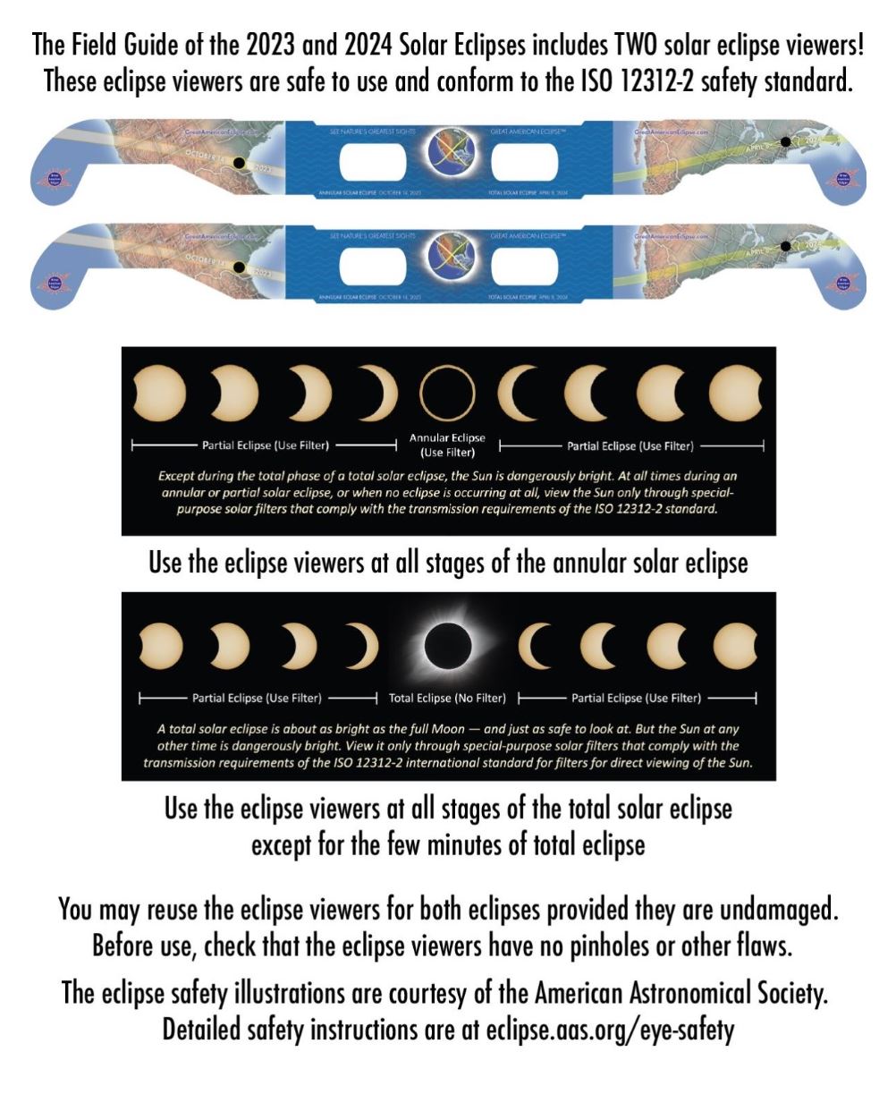 2023 & 2024 Solar Eclipse Field Guide - Complete Viewing Handbook for North America | Astronomy Enthusiasts & Science Educators