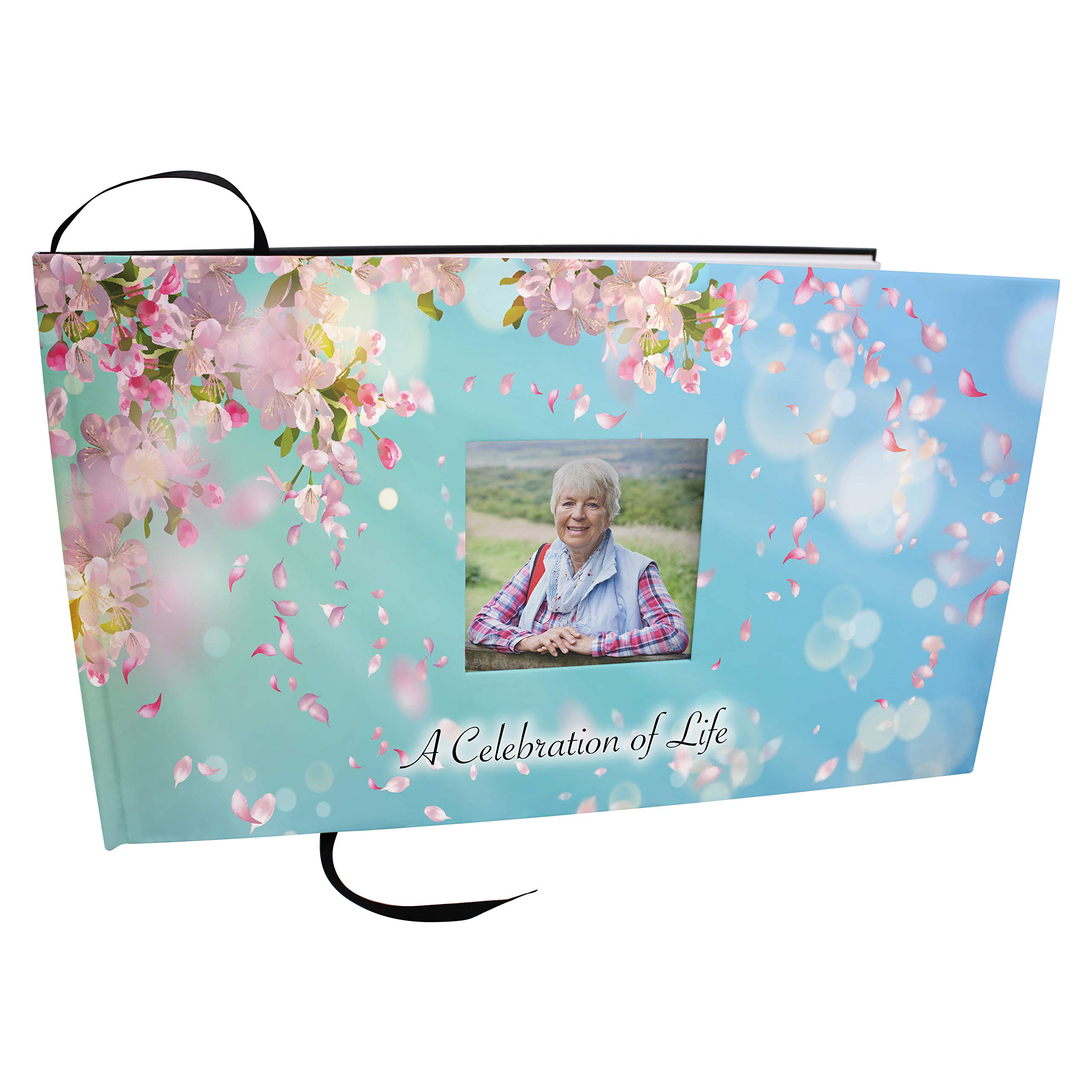 Along The Breeze Memorial Guest Book - Elegant Funeral Guest Book for Celebration of Life & Memorial Services | Perfect for Funeral Sign-In, Condolence Messages & Keepsake Remembrance