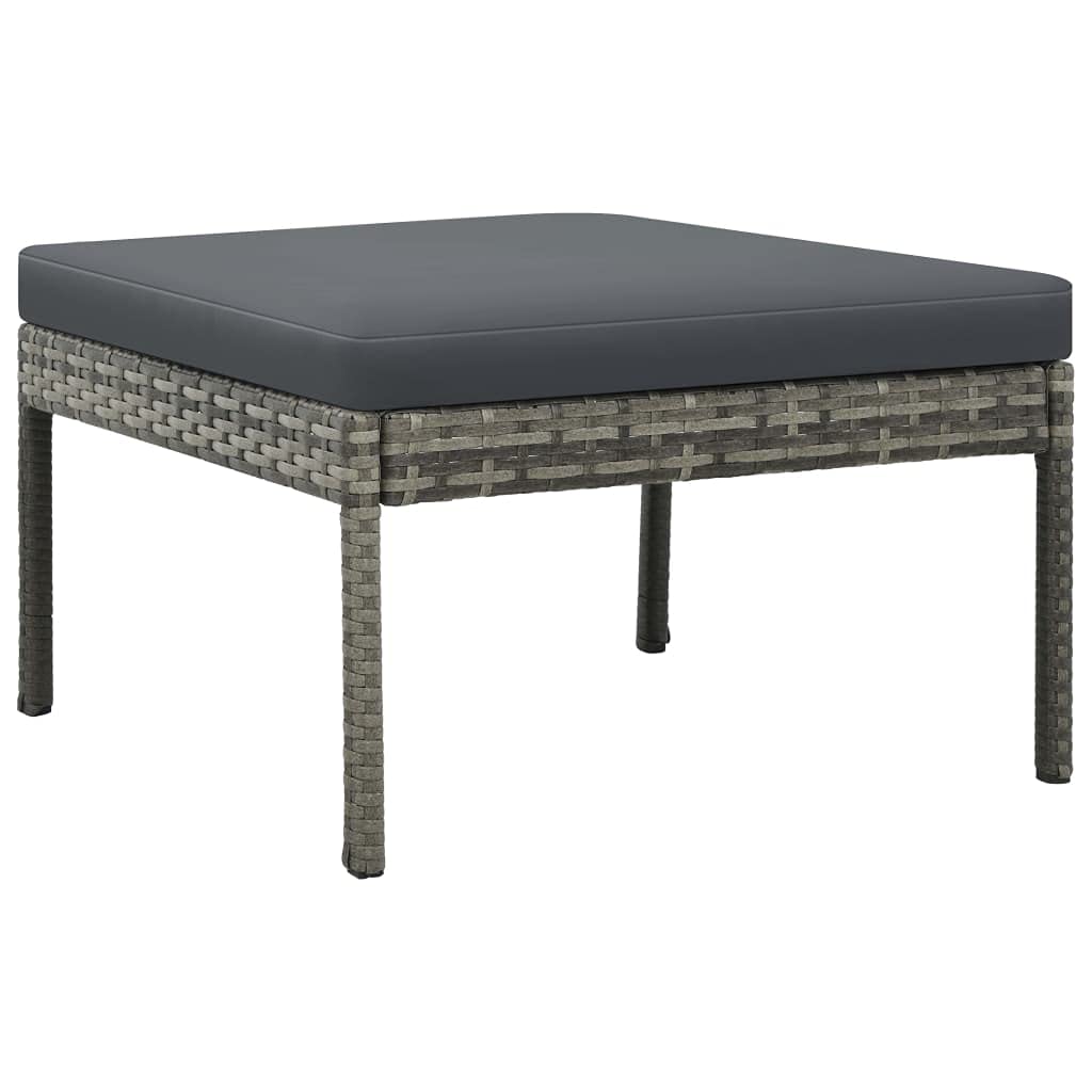 Premium 3-Piece PE Rattan Outdoor Patio Furniture Set with Cushions - Gray Wicker Garden Lounge Conversation Set for Backyard, Poolside & Terrace Relaxation