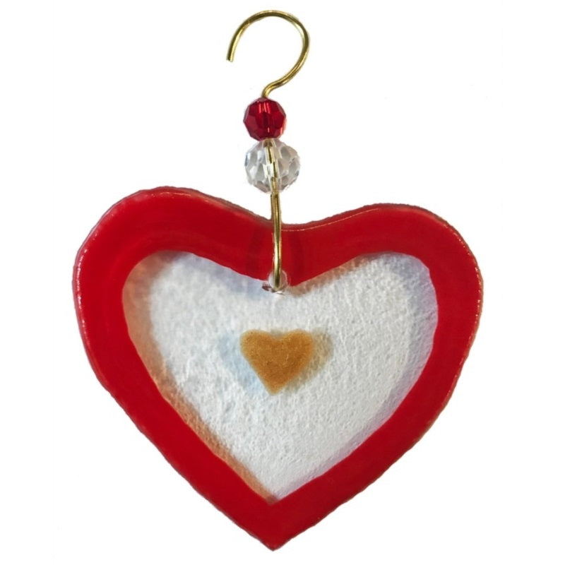 Red Heart Suncatcher - Colorful Window Decor for Home, Bedroom & Office - Perfect for Valentine's Day, Wedding & Romantic Gifts