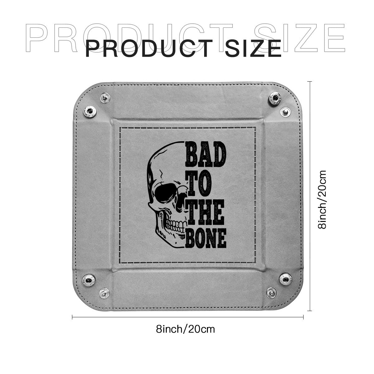Bad To The Bone Jewelry Tray - Stylish Organizer for Rings, Necklaces & Watches | Perfect for Dresser, Vanity & Travel | Premium Jewelry Display & Storage Solution