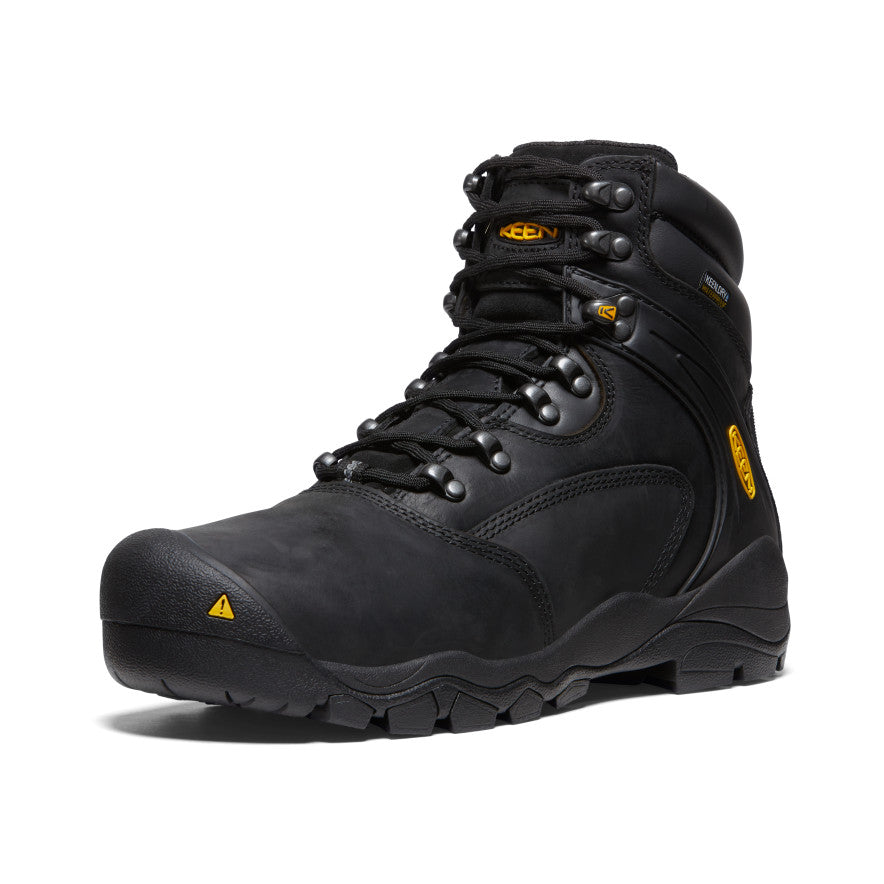 Men's Louisville 6 Waterproof Steel Toe Work Boots - Black | Durable Safety Footwear for Construction, Hiking & Outdoor Work