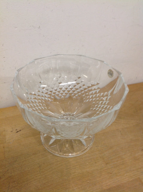 8-Inch Crystal Footed Bowl - Elegant Serving Bowl for Desserts, Salads & Centerpieces - Perfect for Dining, Entertaining & Home Decor
