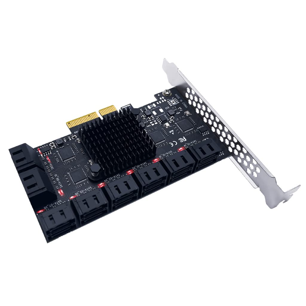 PCIe 6G SSD Adapter Card - M.2 NVMe to PCIe Expansion Card for PC, Supports 16 Devices - Perfect for Gaming Rigs, Workstations & Data Servers