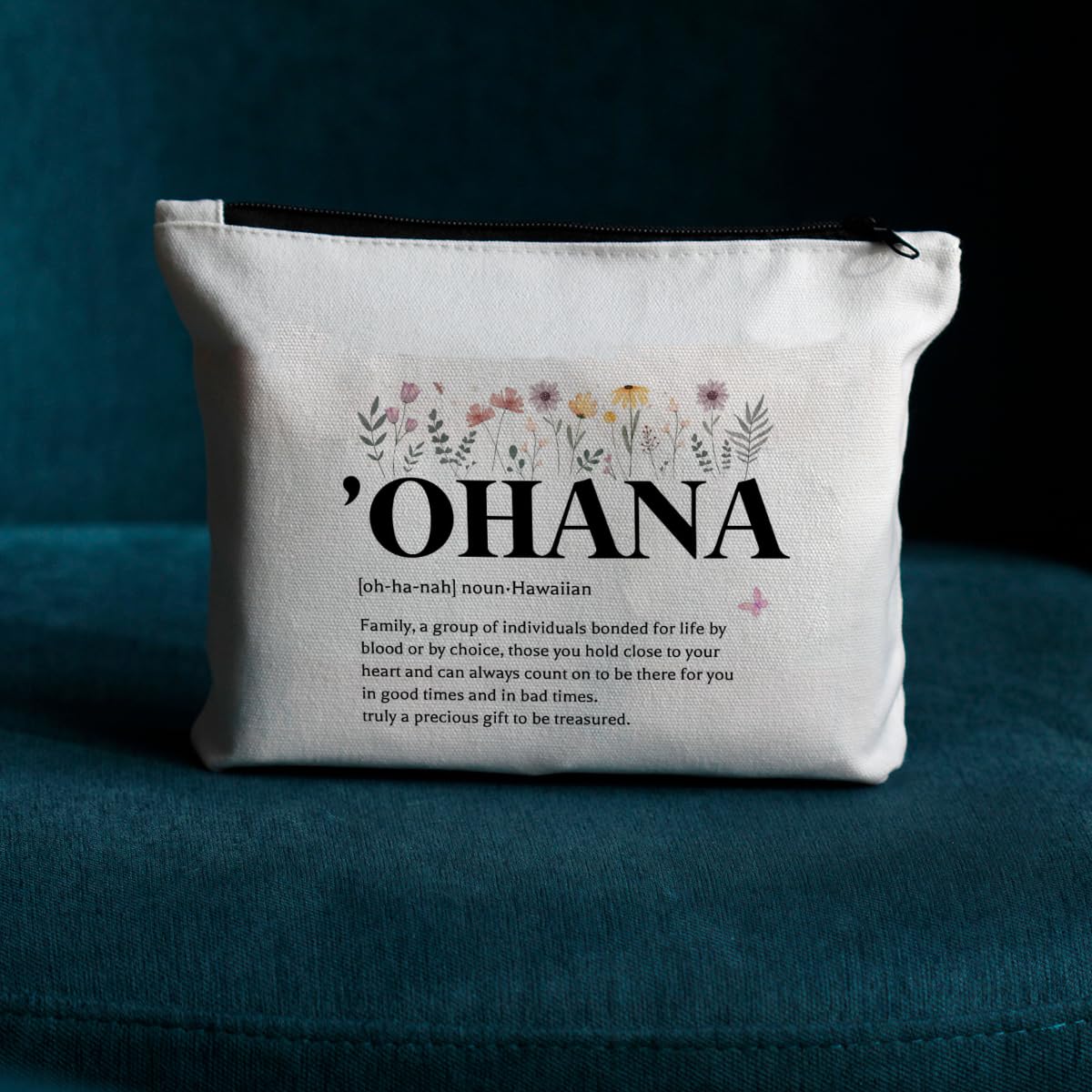 JIUWEIHU Inspirational Cosmetic Bag - Hawaiian Themed Motivational Makeup Pouch for Women, Perfect Gift for Her, Friend, Sister, Coworker or Daughter - Ideal for Travel, Beach Trips & Daily Makeup Organization