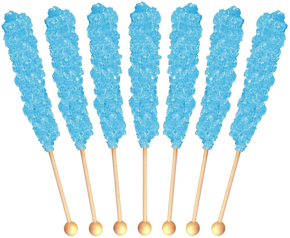 Buffalo Bills Light Blue Cotton Candy Rock Candy Sticks - 36 Count Tub | Sweet Treat for Parties, Gifts & Game Day Snacks