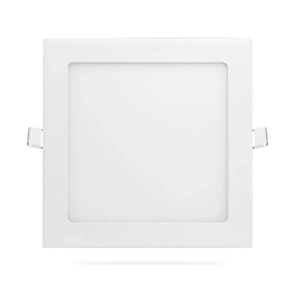 Hometric 18W LED Panel Light, Square Recessed Flush Mount Ceiling Lamp, Ultra Slim Flat Panel Downlight, Cool White 6500K - Perfect for Kitchen, Office, and Commercial Lighting
