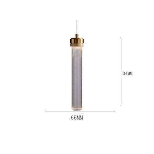 Modern Striped Glass Tube Pendant Lamp - Crystal Raindrop Chandelier LED Ceiling Light Fixture for Dining Room, Bedroom, Living Room & Bathroom | Elegant Flush Mount Lighting for Home Decor
