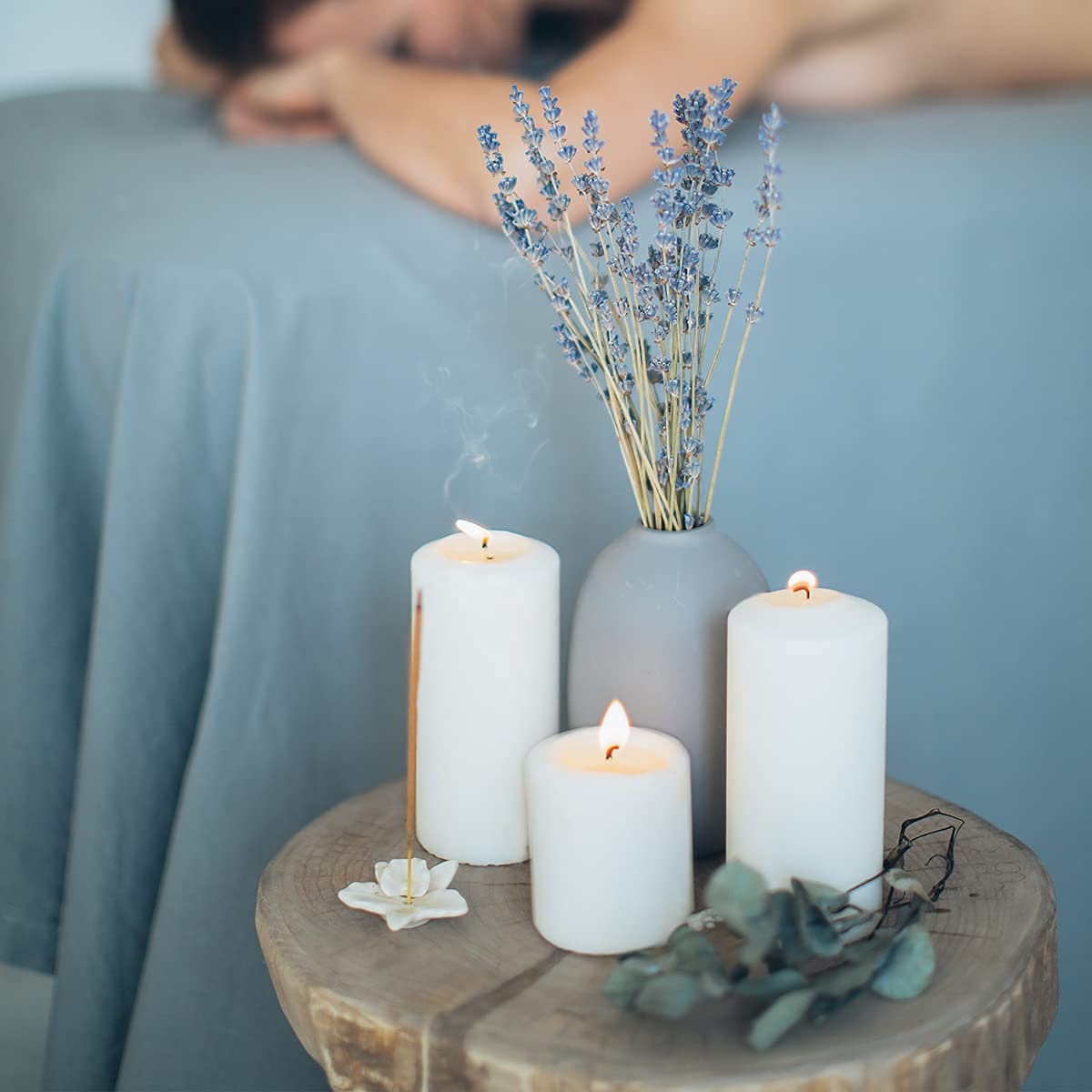 3x6 Inch Unscented Pillar Candles - 3 Pack for Home, Wedding & Emergency Use
