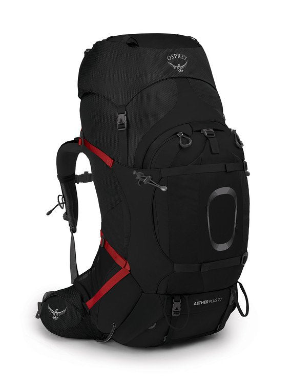 Osprey Aether Plus 70 Backpack - Lightweight Hiking Pack for Men & Women, 70L Large Capacity, Durable Travel Backpacking Gear for Outdoor Adventures, Camping & Trekking