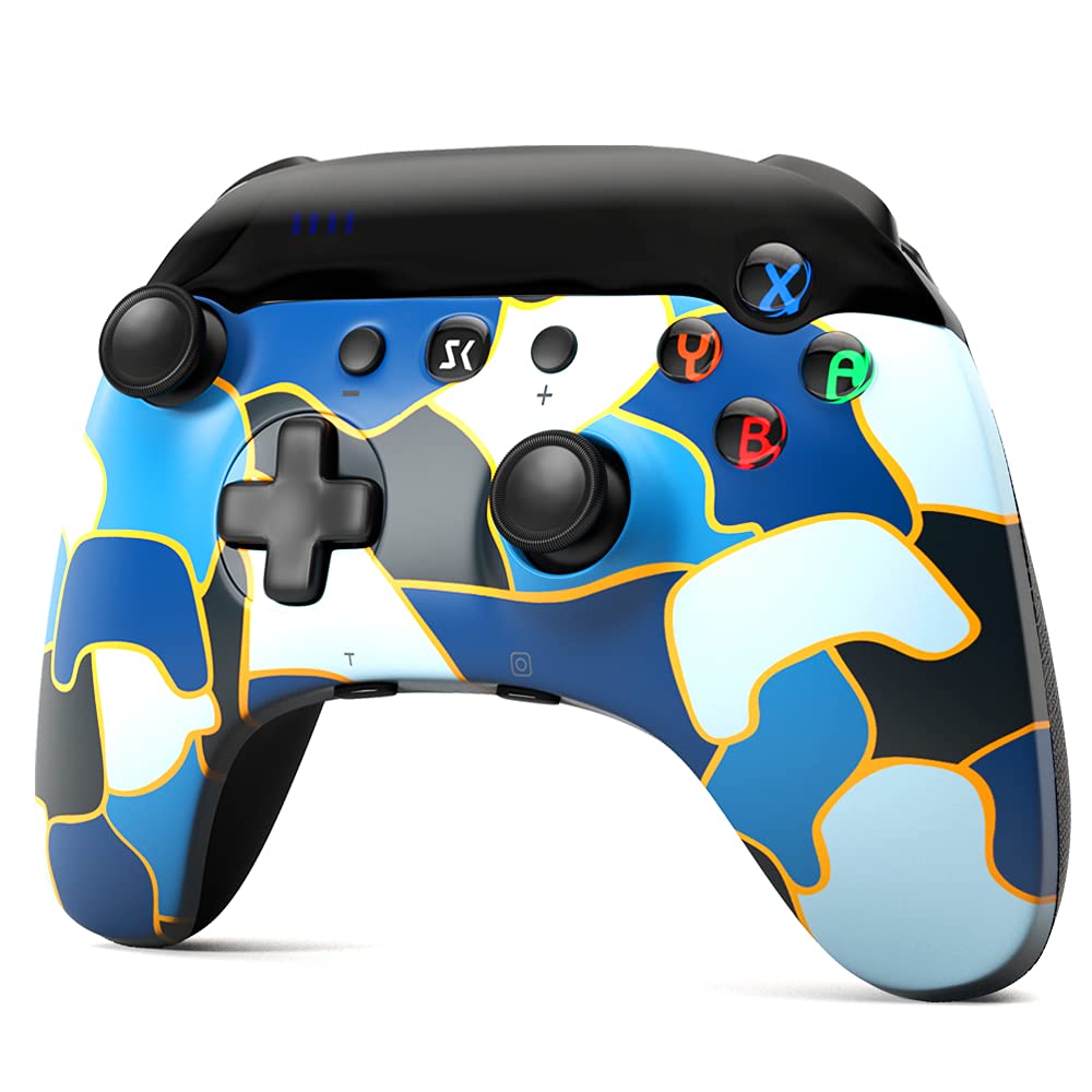 Premium Wireless Pro Controller for Nintendo Switch & Switch Lite - Golden Enamel Design with Dual Vibration, Motion Sensor & Turbo Function | Ideal for Gaming, Party Play & Competitive eSports
