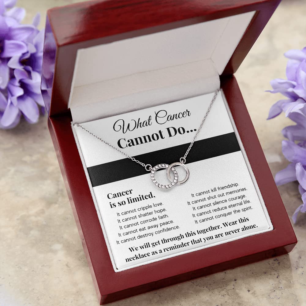Cancer Survivor Gift Necklace for Women - Chemo Comfort Pendant with Card & Box - Inspirational Support Jewelry