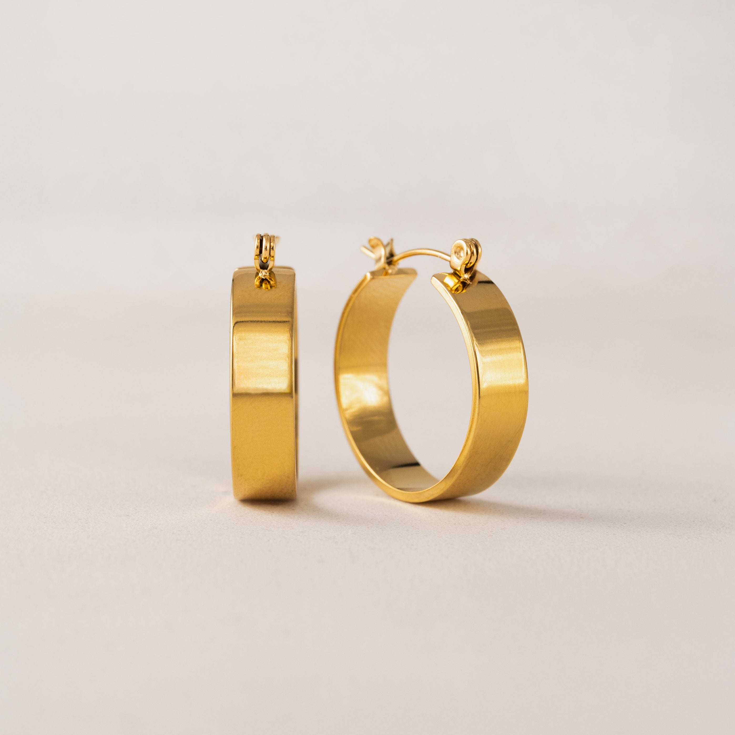 Khloe Hoop Earrings for Women - 14K Gold Plated Fashion Jewelry - Trendy Circle Earrings for Daily Wear & Special Occasions