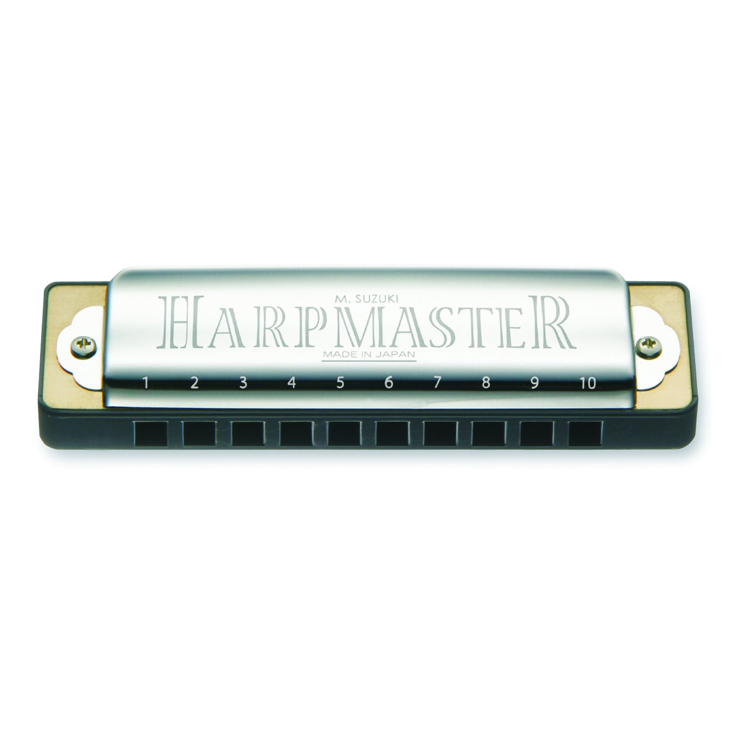 Suzuki MR-200-BB Professional Harmonica - 10 Hole 20 Reed Diatonic Blues Harp in Key of Bb - Perfect for Blues, Jazz & Folk Music Performance & Practice