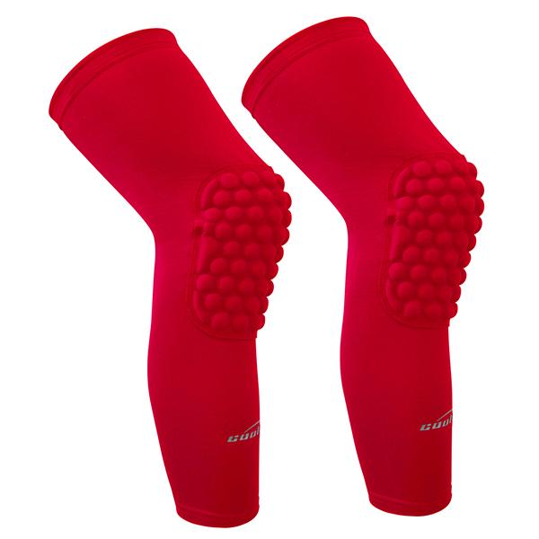 COOLOMG Basketball Knee Pads - Breathable Compression Leg Sleeves with Honeycomb Design for Men & Women - Perfect for Basketball, Volleyball, Running & Workout Protection