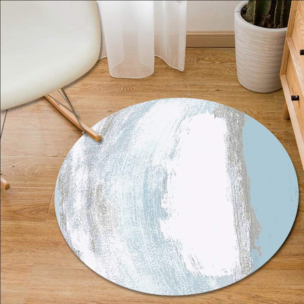 MOXIC Modern Abstract Round Area Rug 4x4 Feet - Soft Non-Slip Washable Carpet for Living Room, Bedroom, Nursery & Bathroom - Kids Play Mat, Home Decor with Nordic Style - Perfect for Crawling Babies & Cozy Spaces