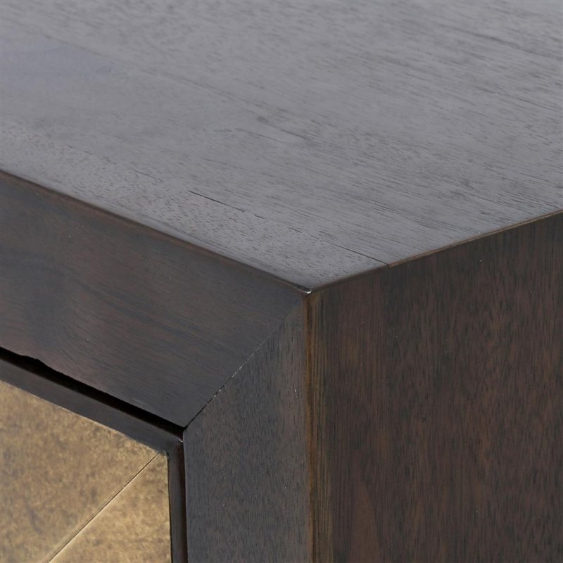 Oriole Brass Door Media Console Table - Handmade Metal TV Stand for Living Room | Elegant Entryway & Hallway Furniture for Home Decor