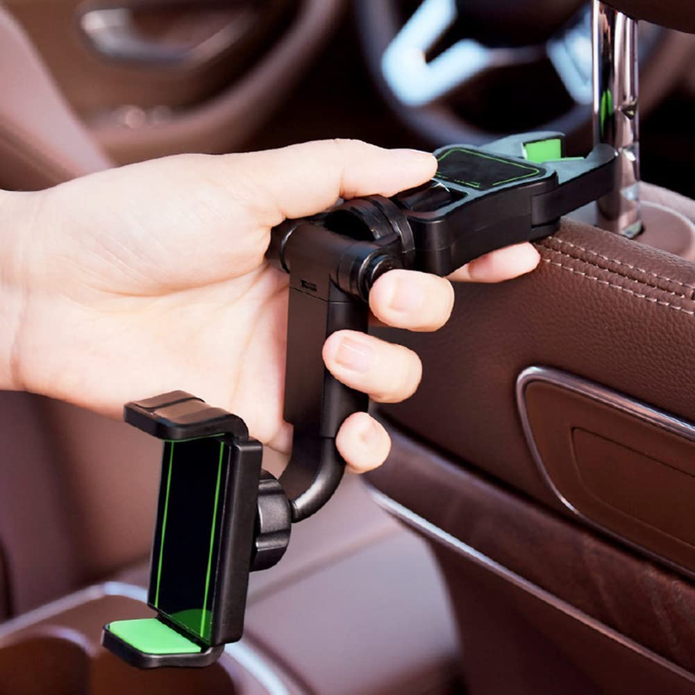360° Adjustable Car Phone Holder - Universal Headrest Mount for GPS & Safe Driving