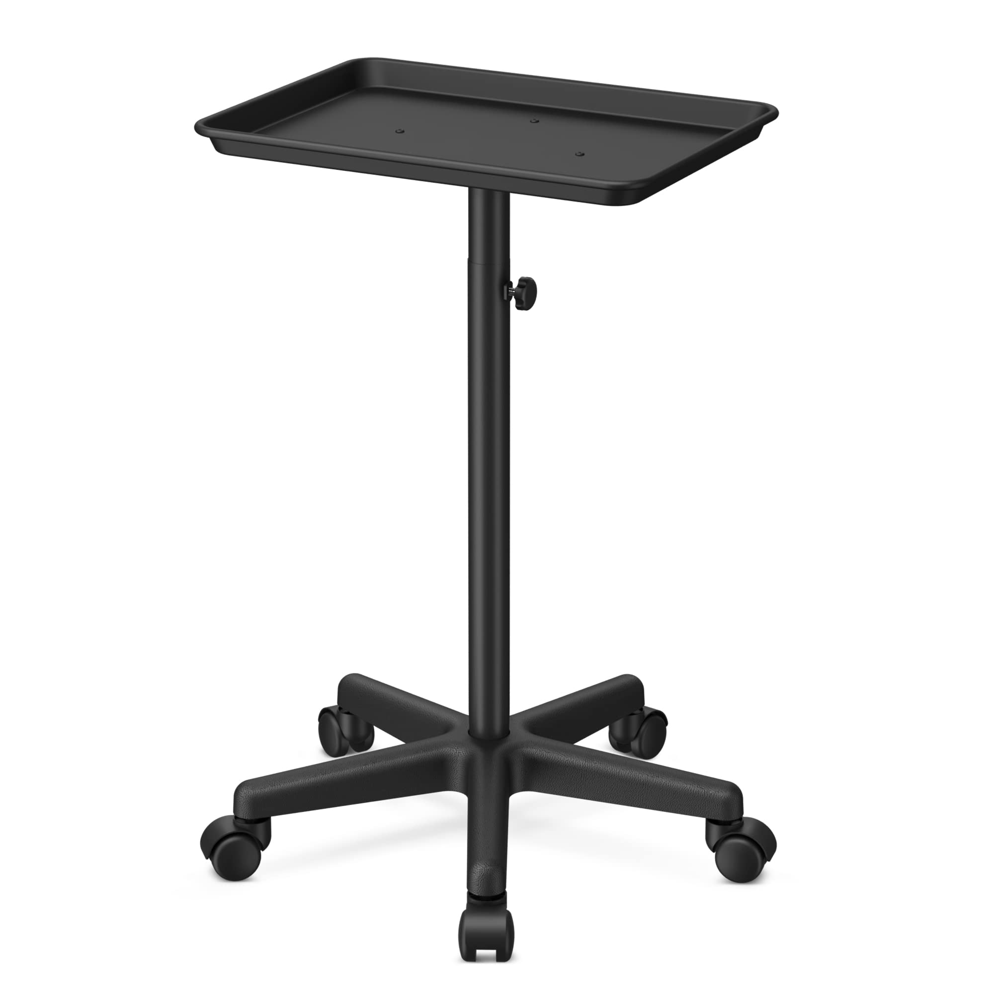 Premium Aluminum Salon Trolley with Wheels - Professional Rolling Tray for Barber, Salon, SPA & Tattoo Clinic - Ideal for Instrument Organization, Mayo Tray & Mobile Workstation (Silver)