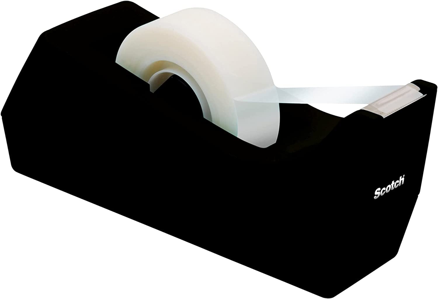 Scotch Desk Tape Dispenser 1 Inch Core, Black, 6 Pack - Perfect for Office, School, Home & Crafting Supplies Organization