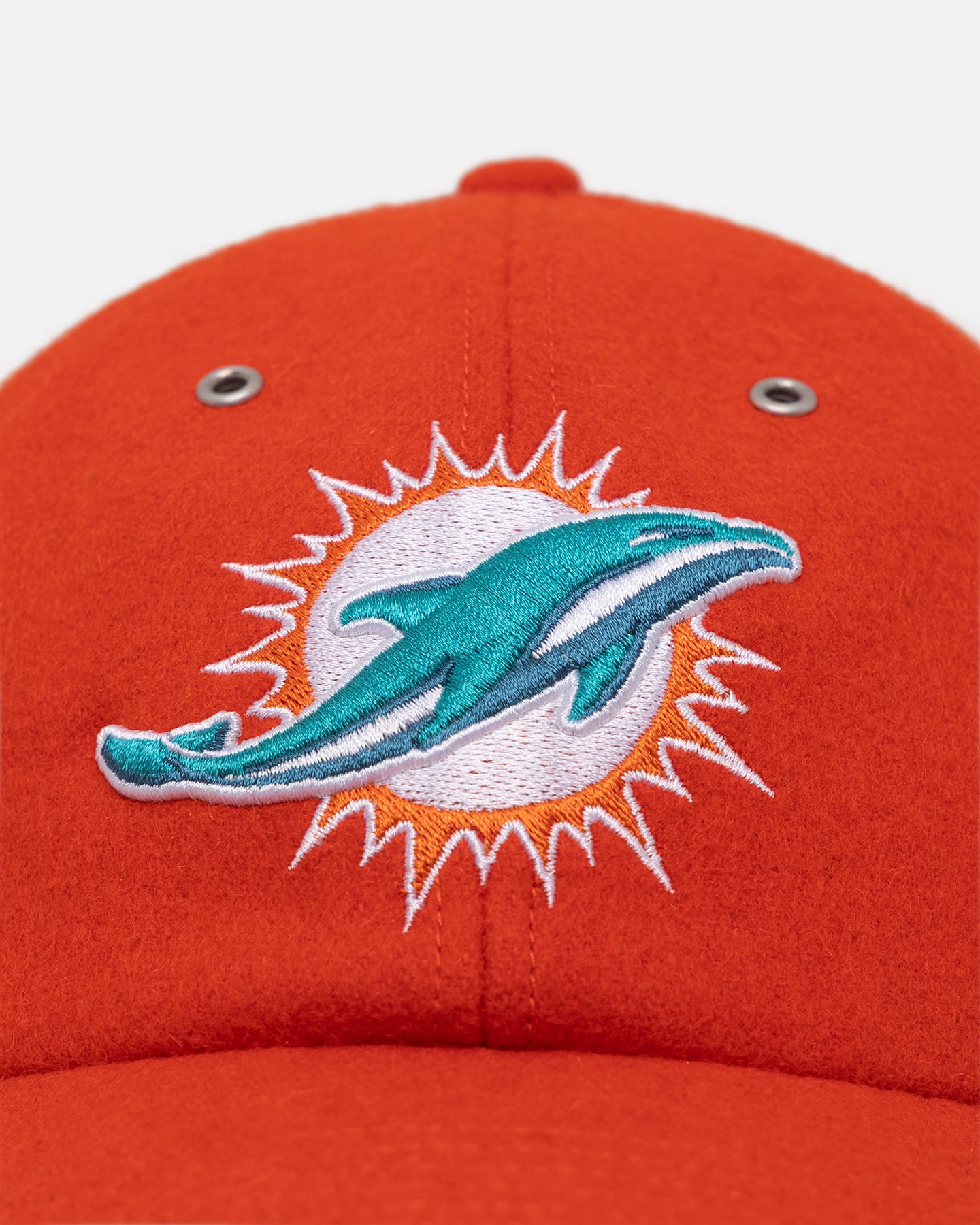 47 Brand Miami Dolphins Wooly Clean Up Strapback Hat - Adjustable Orange Snapback for NFL Fans - Perfect for Game Day, Tailgating & Sports Events