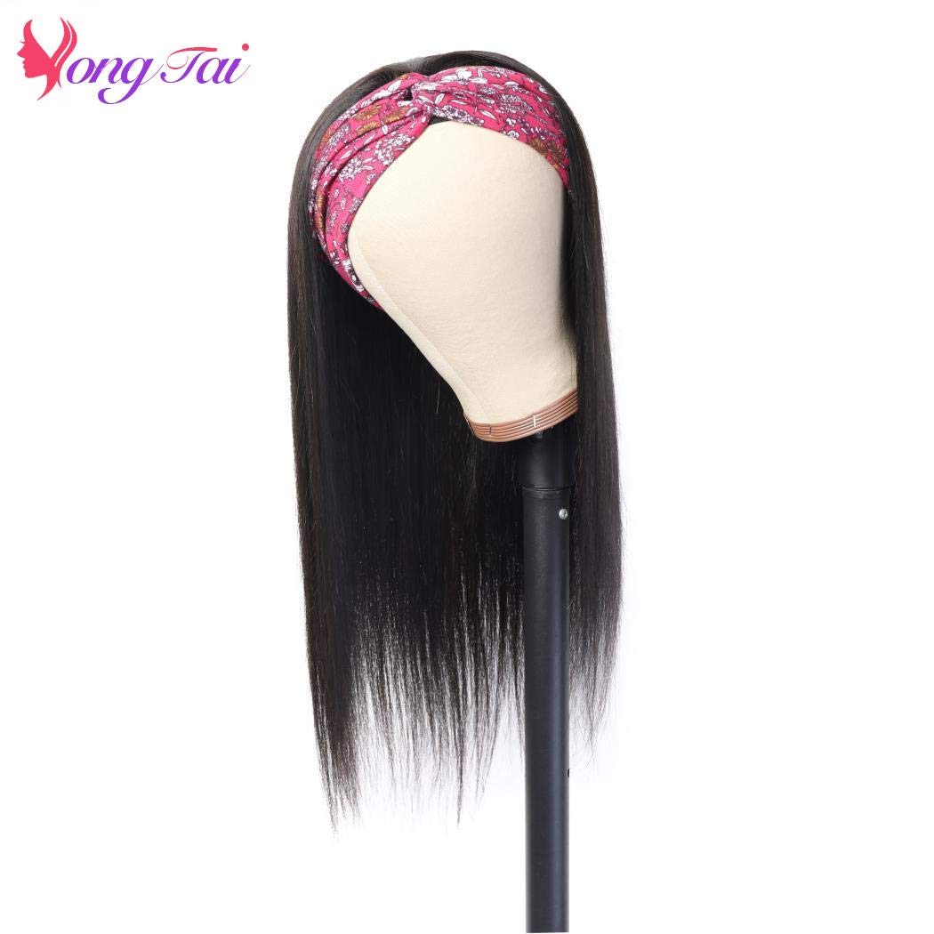 Peruvian Straight Headband Wig for Women - 24 Inch Glueless Human Hair Wig with Full Machine Made Construction - Perfect for Daily Use, Parties & Weddings | Natural Look & Comfortable Wear