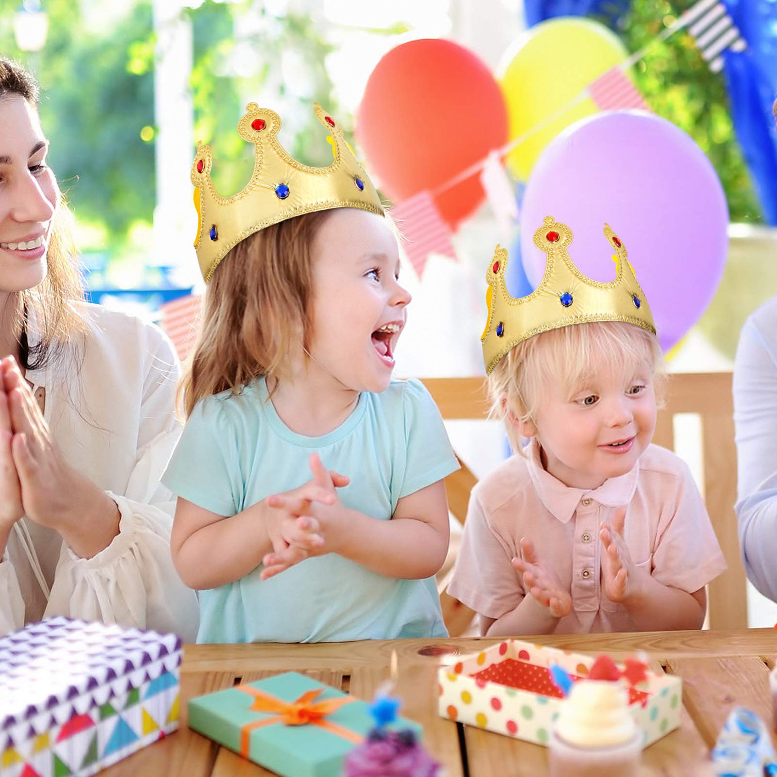 1pc Birthday King Crown for Kids - Adjustable Party Crown Hat for Boys & Girls - Perfect for Birthday Parties, Celebrations & Photo Props