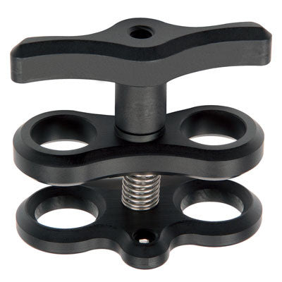 Ikelite 1 Inch Ball Clamp Mark II with Auxiliary Mount - Underwater Camera Mount for Scuba Diving & Marine Photography