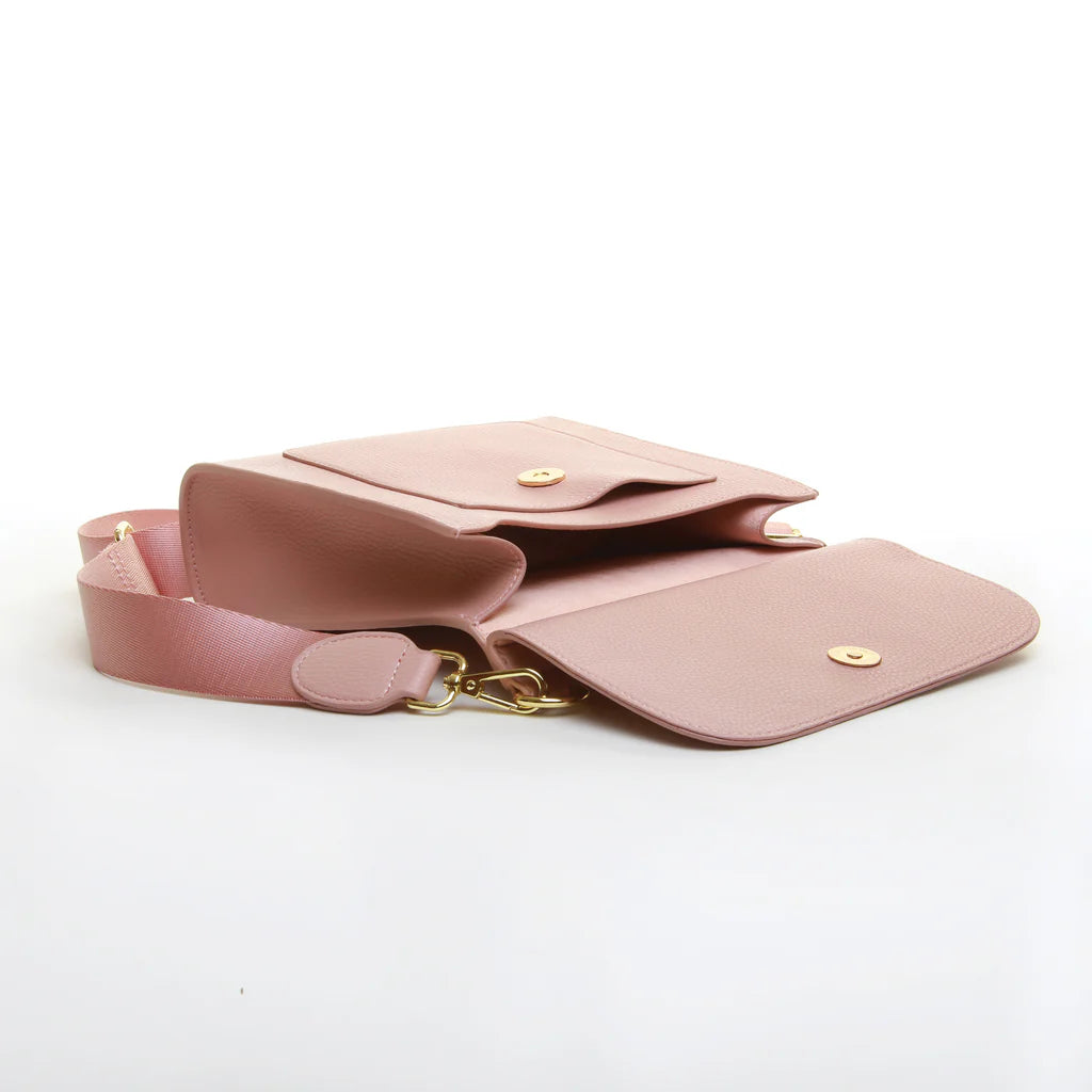 Alice Wheeler Bloomsbury Cross Body Bag - Stylish Pink Leather Purse for Women | Perfect for Everyday Use, Travel & Shopping