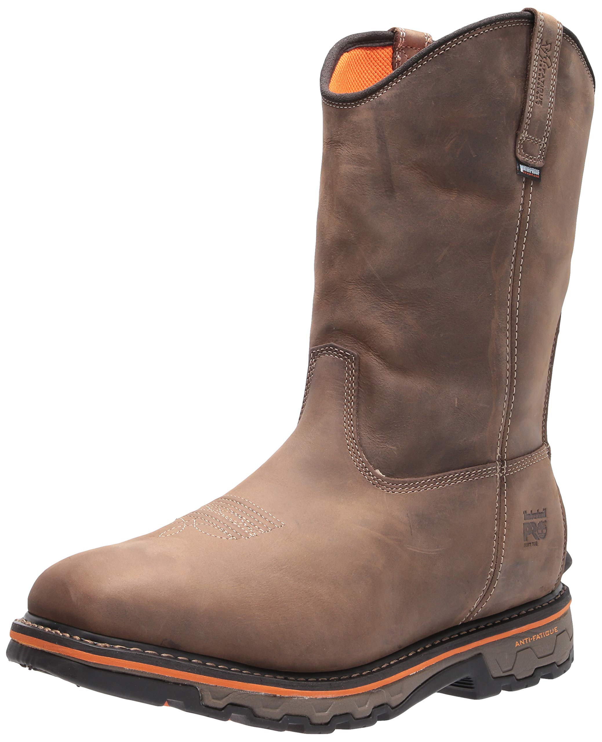 Timberland PRO Men's Pull-On Steel Toe Work Boots - Waterproof Industrial Safety Shoes for Construction & Outdoor Work